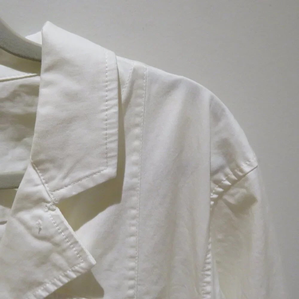 ALEX MILL Expedition Romper Jumpsuit in White Ecru Minimalist Quiet Luxury Sz S - Picture 5 of 15
